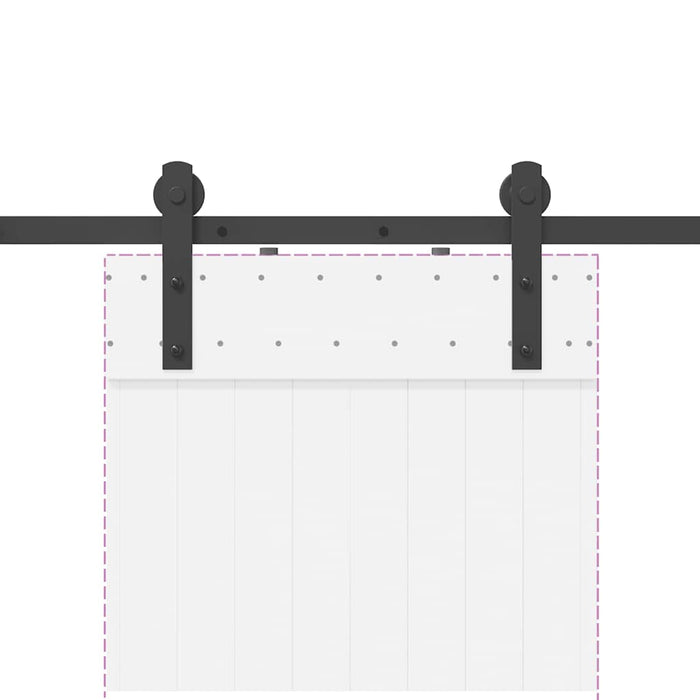 Set feronerie pentru ușă glisantă, negru, 183 cm, oțel - WALTI WALTI