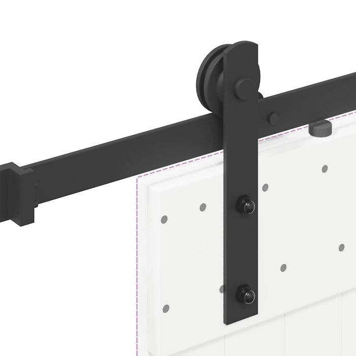 Set feronerie pentru ușă glisantă, negru, 183 cm, oțel - WALTI WALTI
