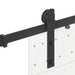 Set feronerie pentru ușă glisantă, negru, 183 cm, oțel - WALTI WALTI