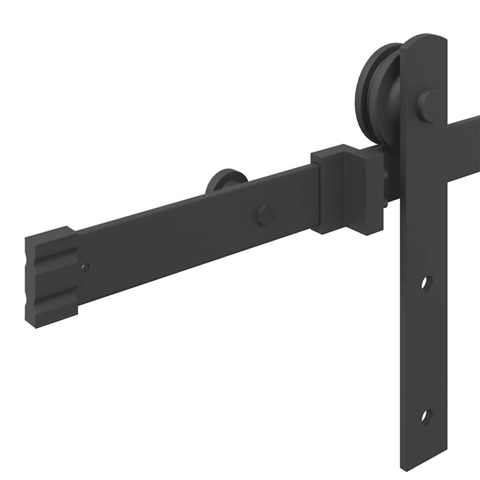 Set feronerie pentru ușă glisantă, negru, 183 cm, oțel - WALTI WALTI
