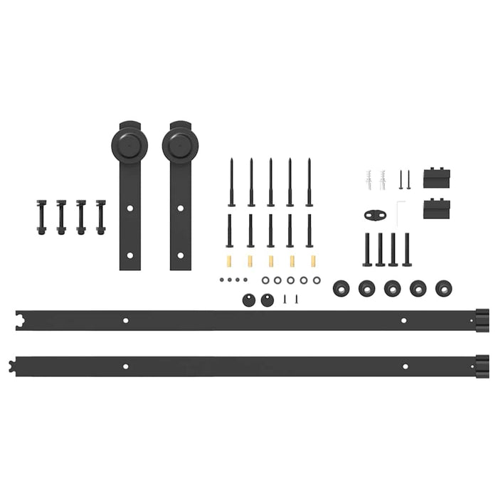 Set feronerie pentru uși glisante, negru, 200 cm, oțel - WALTI WALTI