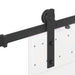 Set feronerie pentru uși glisante, negru, 200 cm, oțel - WALTI WALTI