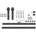 Set feronerie pentru ușă glisantă, negru, 152 cm, oțel - WALTI WALTI