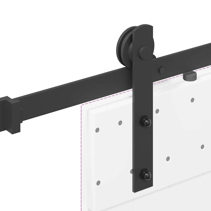 Set feronerie pentru ușă glisantă, negru, 152 cm, oțel - WALTI WALTI