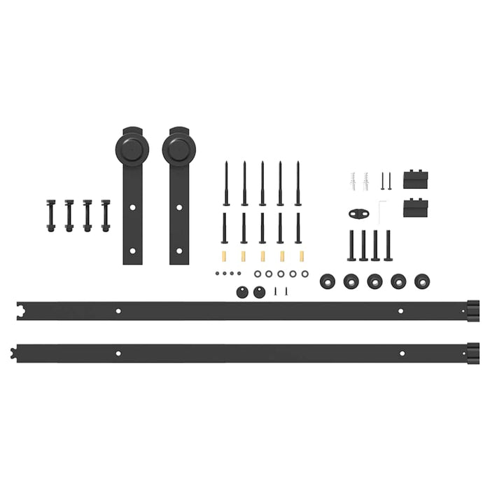 Set feronerie pentru uși glisante, negru, 213,5 cm, oțel - WALTI WALTI