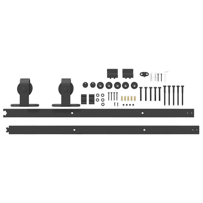 Set feronerie pentru ușă glisantă, negru, 183 cm, oțel - WALTI WALTI