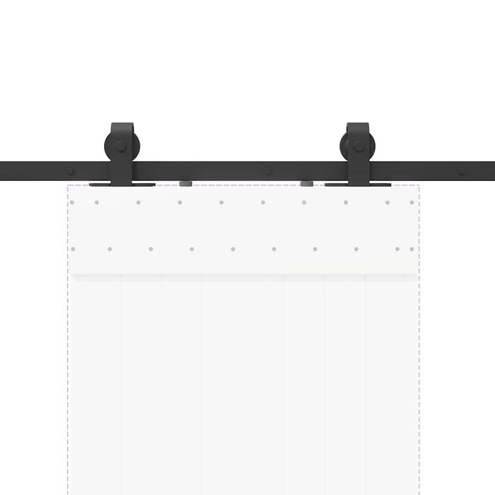 Set feronerie pentru ușă glisantă, negru, 183 cm, oțel - WALTI WALTI