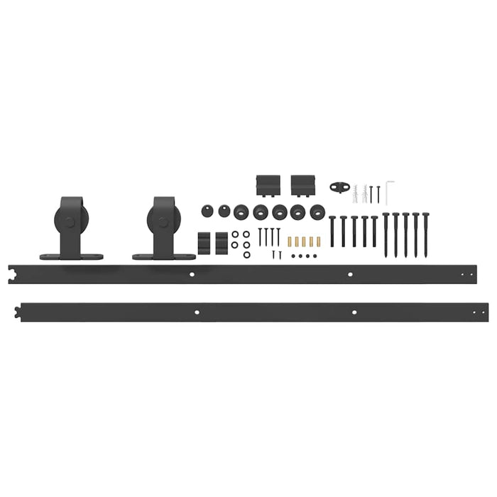 Set feronerie pentru uși glisante, negru, 200 cm, oțel - WALTI WALTI