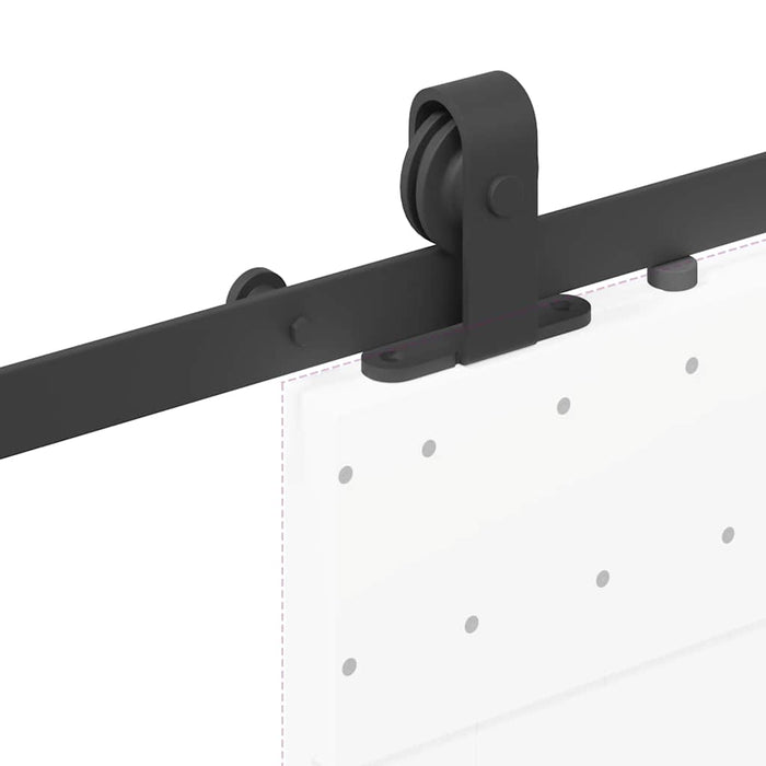 Set feronerie pentru uși glisante, negru, 152,5 cm, oțel - WALTI WALTI