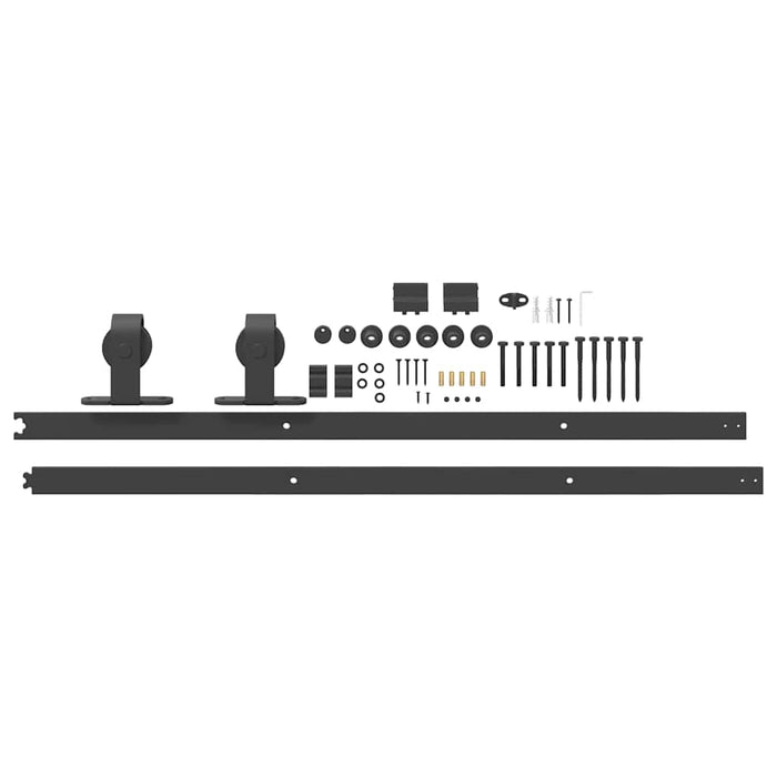 Set feronerie pentru uși glisante, negru, 213 cm, oțel - WALTI WALTI