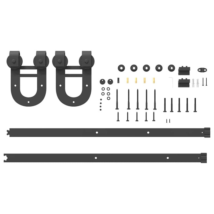 Set feronerie pentru ușă glisantă, negru, 183 cm, oțel - WALTI WALTI