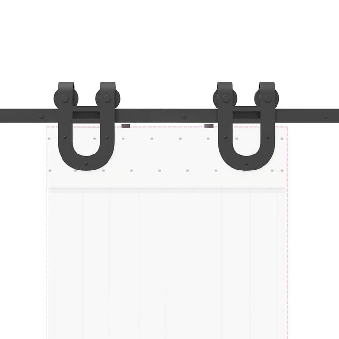 Set feronerie pentru ușă glisantă, negru, 183 cm, oțel - WALTI WALTI