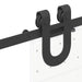 Set feronerie pentru ușă glisantă, negru, 183 cm, oțel - WALTI WALTI