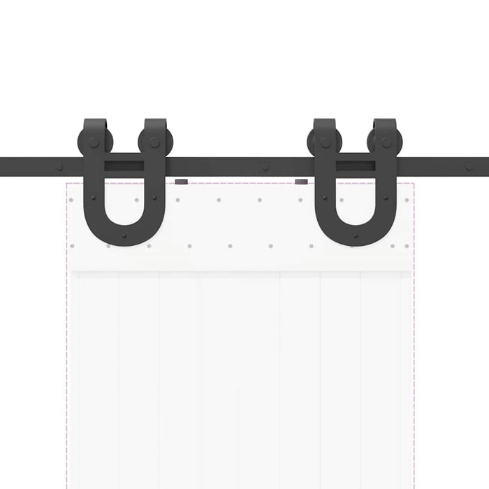 Set feronerie pentru uși glisante, negru, 200 cm, oțel - WALTI WALTI