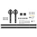 Set feronerie pentru ușă glisantă, negru, 183 cm, oțel - WALTI WALTI