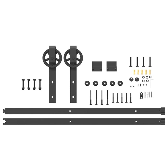 Set feronerie pentru uși glisante, negru, 200 cm, oțel - WALTI WALTI