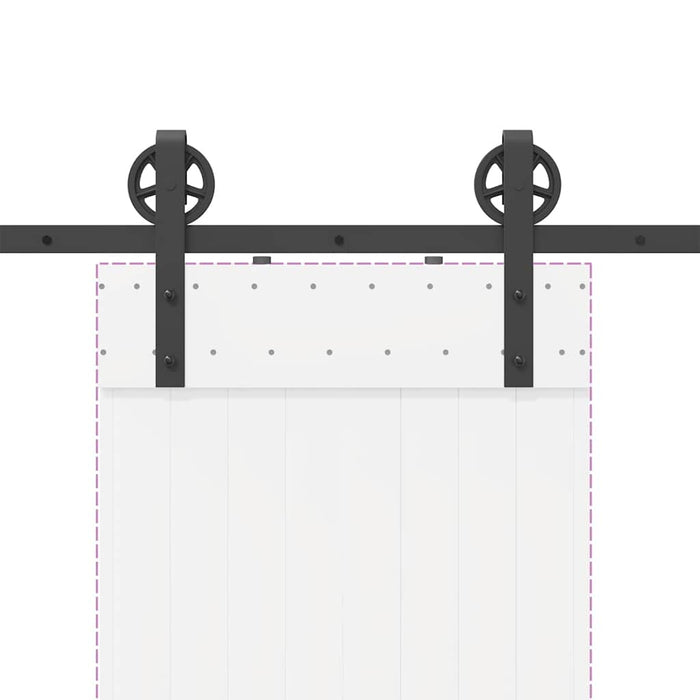 Set feronerie pentru uși glisante, negru, 200 cm, oțel - WALTI WALTI