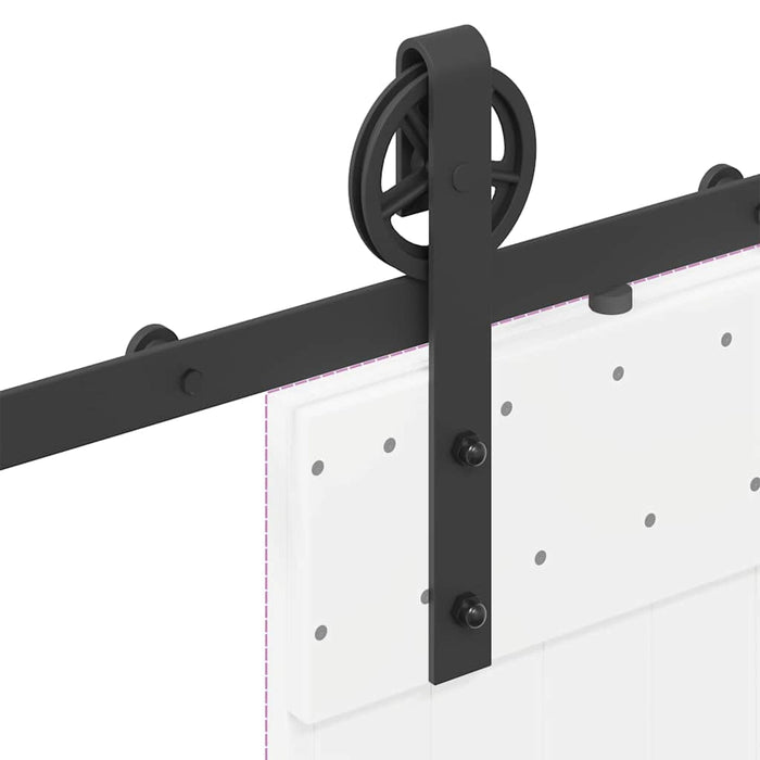 Set feronerie pentru uși glisante, negru, 200 cm, oțel - WALTI WALTI