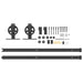 Set feronerie pentru ușă glisantă, negru, 183 cm, oțel - WALTI WALTI