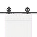Set feronerie pentru ușă glisantă, negru, 183 cm, oțel - WALTI WALTI