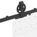 Set feronerie pentru ușă glisantă, negru, 183 cm, oțel - WALTI WALTI