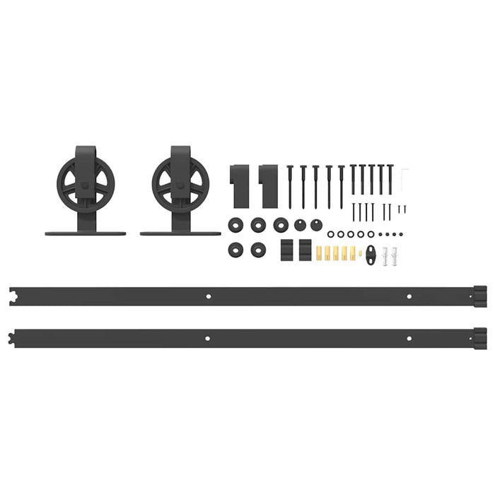 Set feronerie pentru uși glisante, negru, 200 cm, oțel - WALTI WALTI