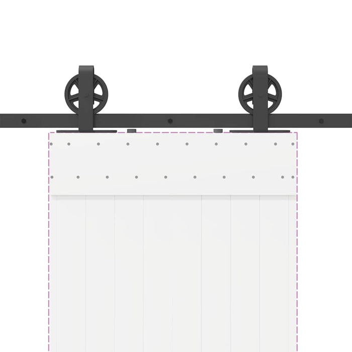Set feronerie pentru uși glisante, negru, 200 cm, oțel - WALTI WALTI