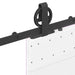 Set feronerie pentru uși glisante, negru, 200 cm, oțel - WALTI WALTI