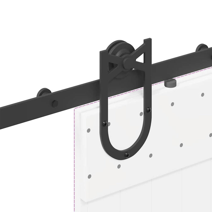 Set feronerie pentru uși glisante, negru, 200 cm, oțel - WALTI WALTI