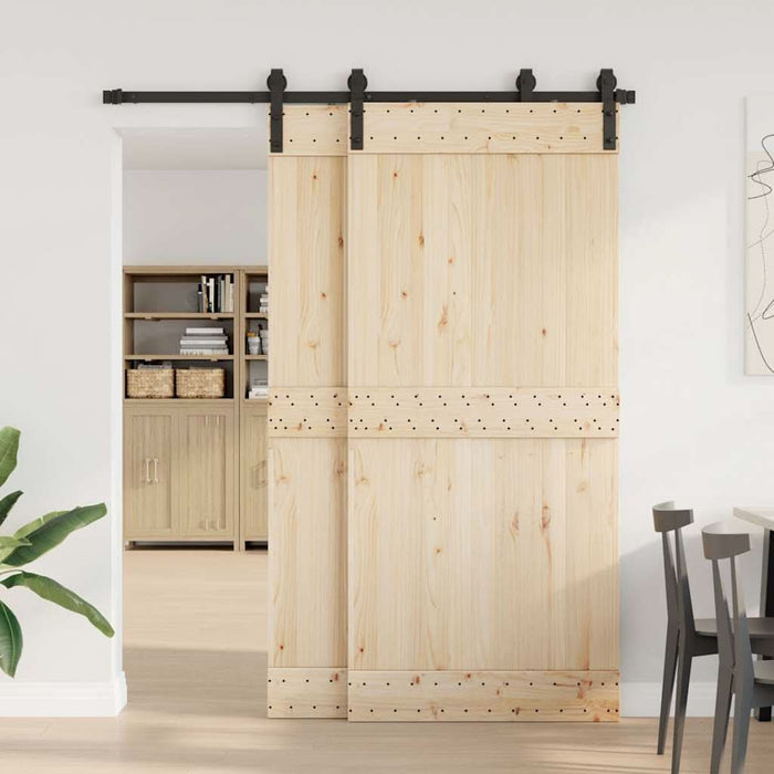 Set feronerie pentru ușă glisantă, negru, 183 cm, oțel - WALTI WALTI