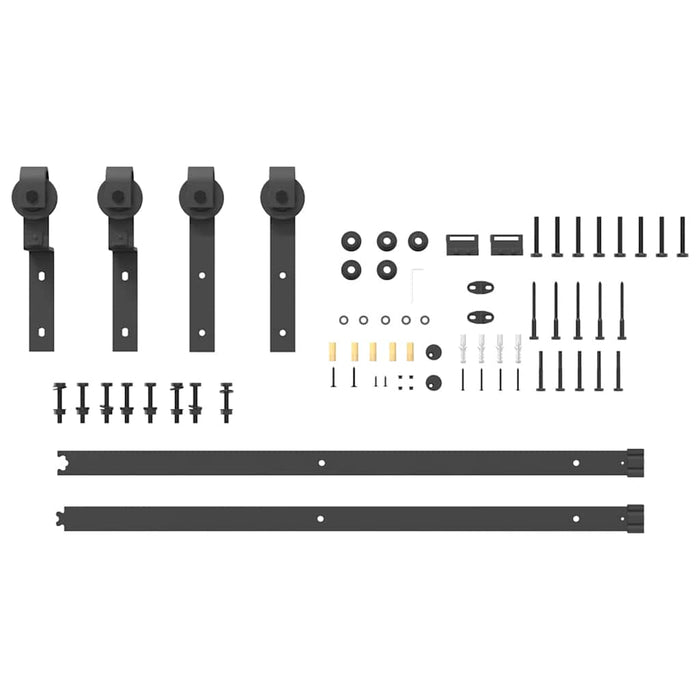 Set feronerie pentru ușă glisantă, negru, 183 cm, oțel - WALTI WALTI