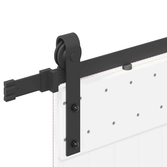 Set feronerie pentru ușă glisantă, negru, 183 cm, oțel - WALTI WALTI
