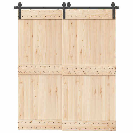 Set feronerie pentru ușă glisantă, negru, 183 cm, oțel - WALTI WALTI
