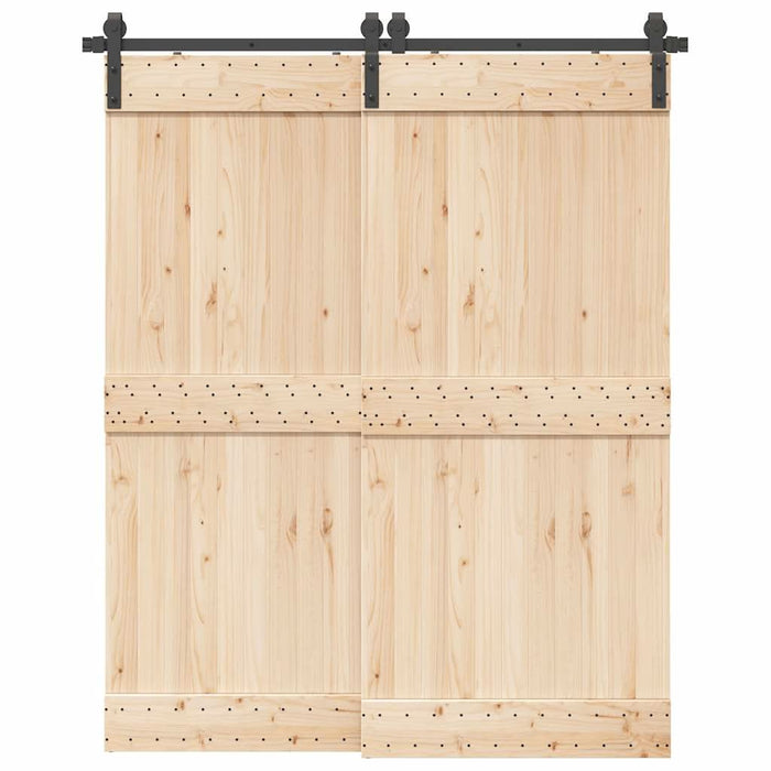 Set feronerie pentru ușă glisantă, negru, 183 cm, oțel - WALTI WALTI