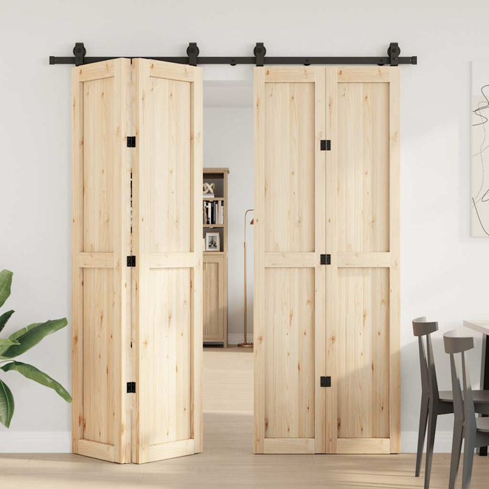 Set feronerie pentru uși glisante, negru, 200 cm, oțel - WALTI WALTI