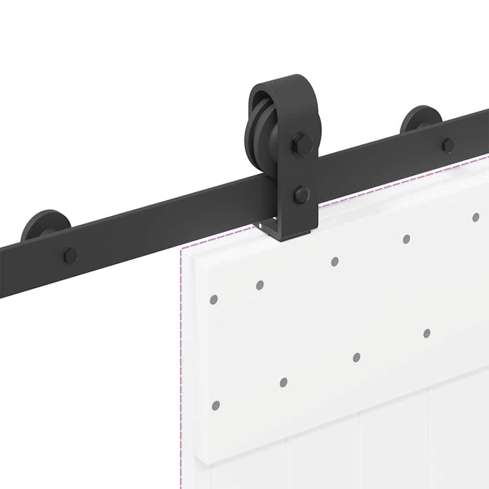 Set feronerie pentru uși glisante, negru, 200 cm, oțel - WALTI WALTI