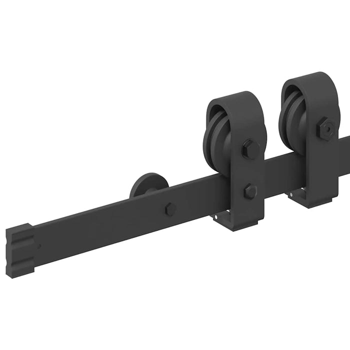 Set feronerie pentru uși glisante, negru, 200 cm, oțel - WALTI WALTI
