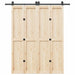 Set feronerie pentru uși glisante, negru, 200 cm, oțel - WALTI WALTI
