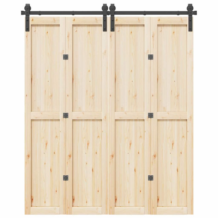 Set feronerie pentru ușă glisantă, negru, 183 cm, oțel - WALTI WALTI