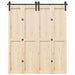 Set feronerie pentru ușă glisantă, negru, 183 cm, oțel - WALTI WALTI