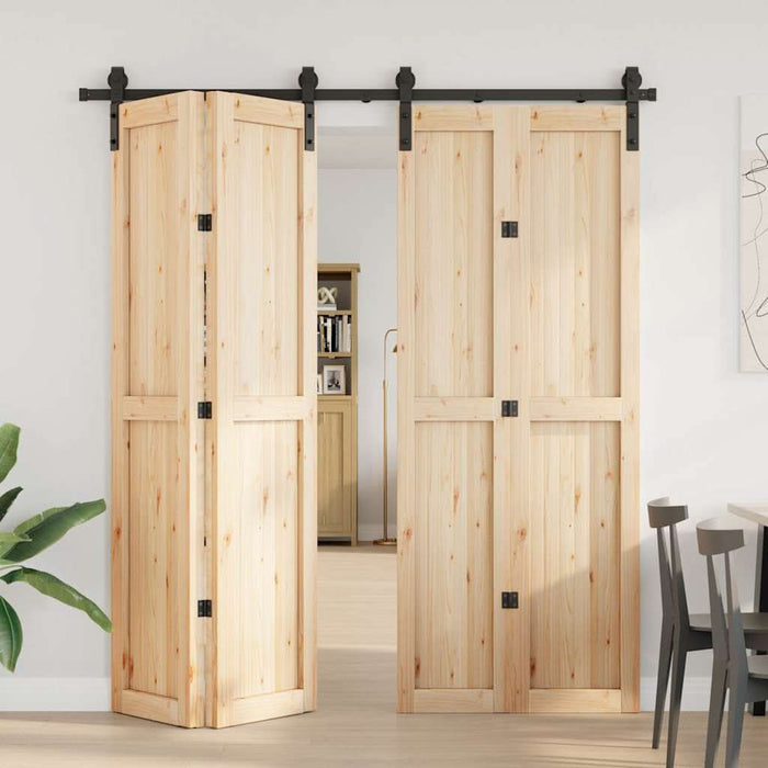 Set feronerie pentru uși glisante, negru, 200 cm, oțel - WALTI WALTI