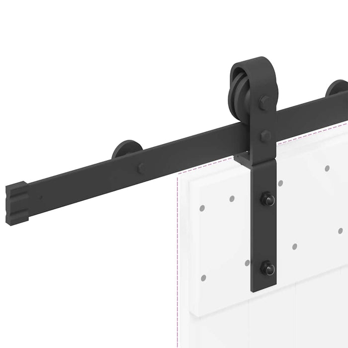 Set feronerie pentru uși glisante, negru, 200 cm, oțel - WALTI WALTI