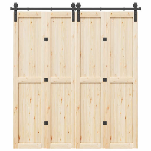 Set feronerie pentru uși glisante, negru, 200 cm, oțel - WALTI WALTI
