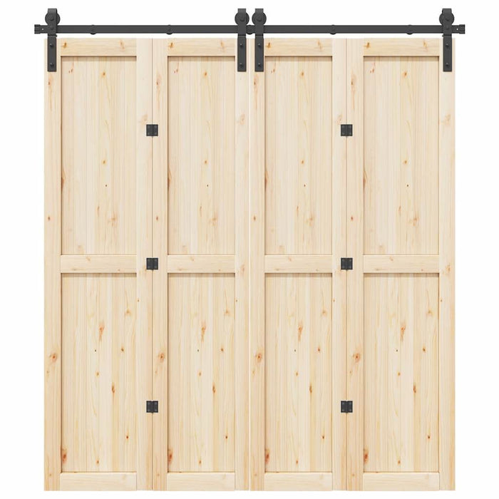 Set feronerie pentru uși glisante, negru, 200 cm, oțel - WALTI WALTI