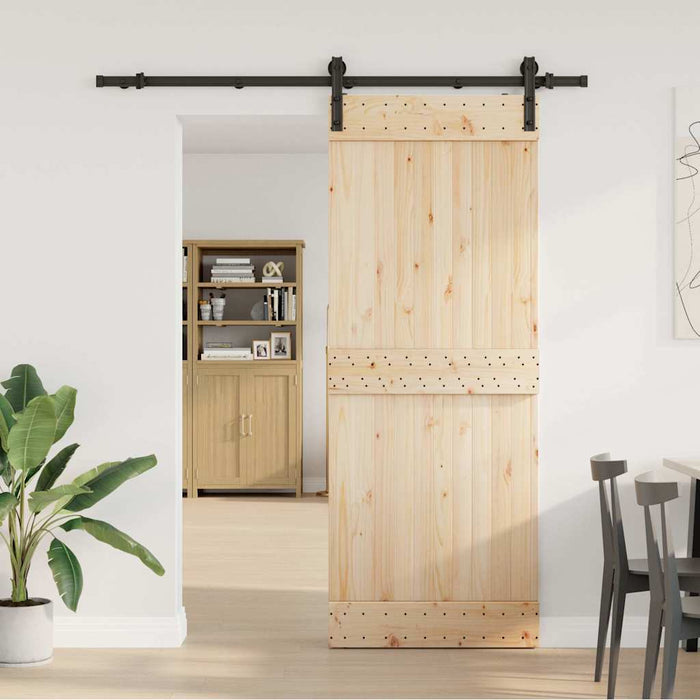 Set feronerie pentru ușă glisantă, negru, 183 cm, oțel - WALTI WALTI