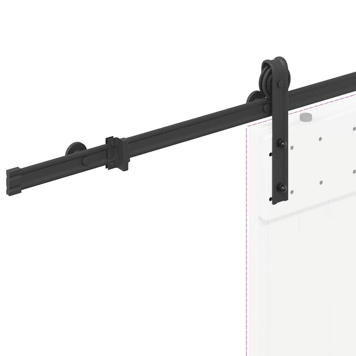 Set feronerie pentru ușă glisantă, negru, 183 cm, oțel - WALTI WALTI