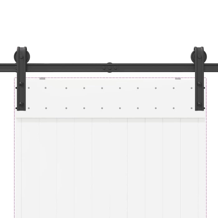 Set feronerie pentru uși glisante, negru, 200 cm, oțel - WALTI WALTI
