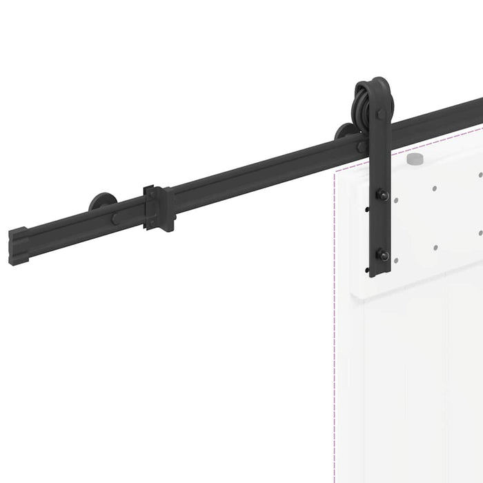 Set feronerie pentru uși glisante, negru, 200 cm, oțel - WALTI WALTI