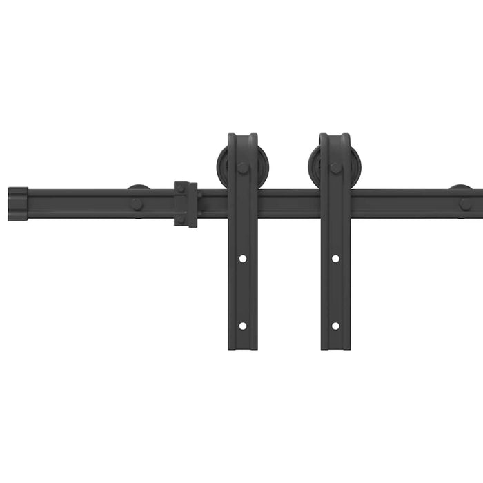 Set feronerie pentru uși glisante, negru, 200 cm, oțel - WALTI WALTI