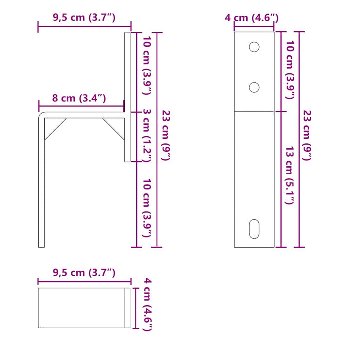 Suporturi de ocolire a ușii hambar 5 buc pentru șine plate - WALTI WALTI